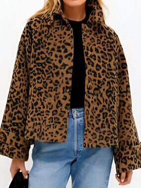 Jones New York Wool Leopard Print Jacket - Medium